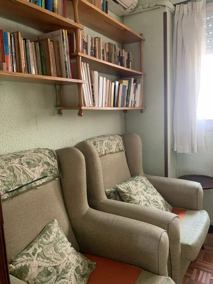 Wohnzimmer von Wohnung zum Verkauf in Madrid mit Heizung, Parkett und Terrasse