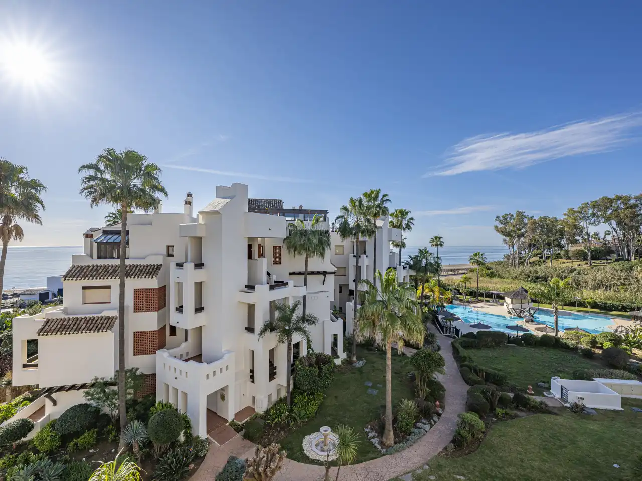 Exterior view of Duplexes for sale in Estepona  with Air Conditioner, Heating and Terrace
