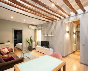 Living room of Flat to rent in  Madrid Capital  with Air Conditioner, Heating and Furnished