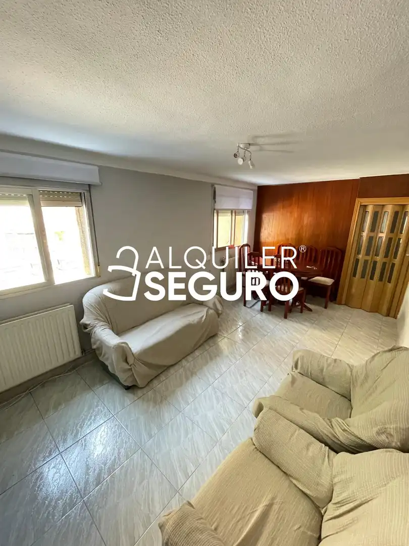 Sala de estar de Piso de alquiler en Madrid con Calefacción, Terraza y Amueblado