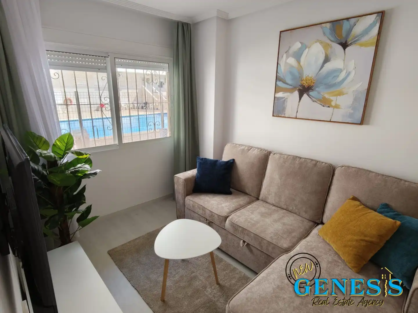 Sala d'estar de Apartament en venda en Torrevieja amb Aire condicionat, Moblat i Rentadora