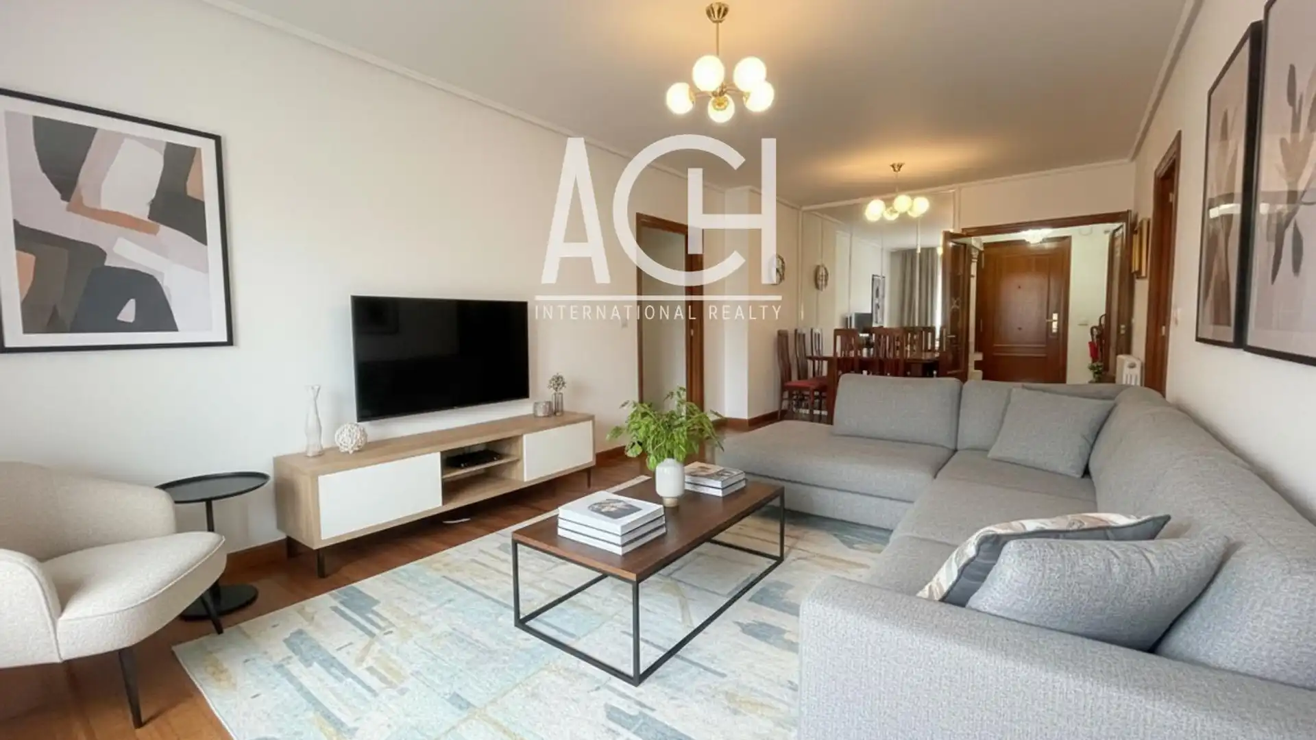 Sala de estar de Piso en venta en Bilbao  con Calefacción, Parquet y Terraza