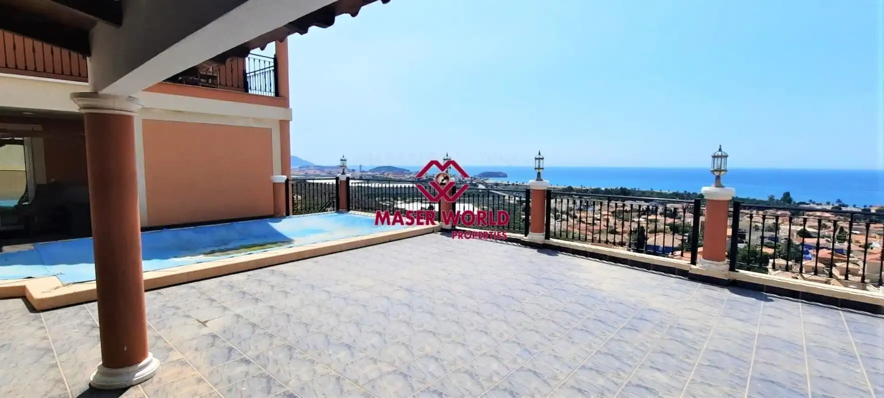 Vista exterior de Casa o xalet en venda en Mazarrón amb Jardí privat, Terrassa i Piscina