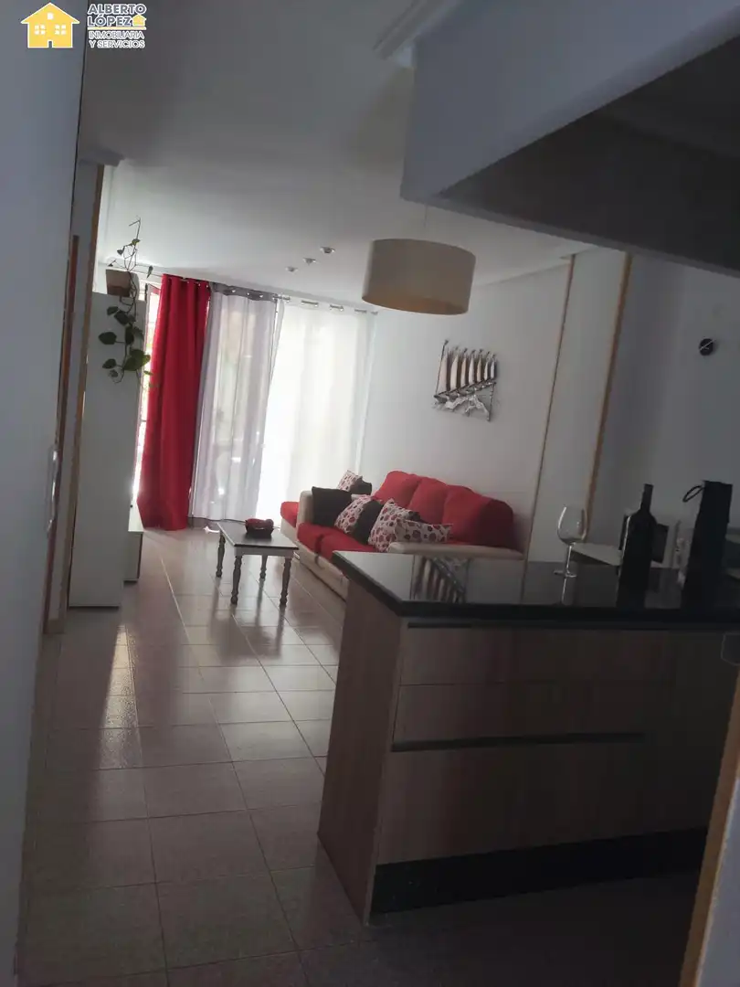 Sala d'estar de Planta baixa de lloguer en Elche / Elx amb Aire condicionat, Terrassa i Moblat