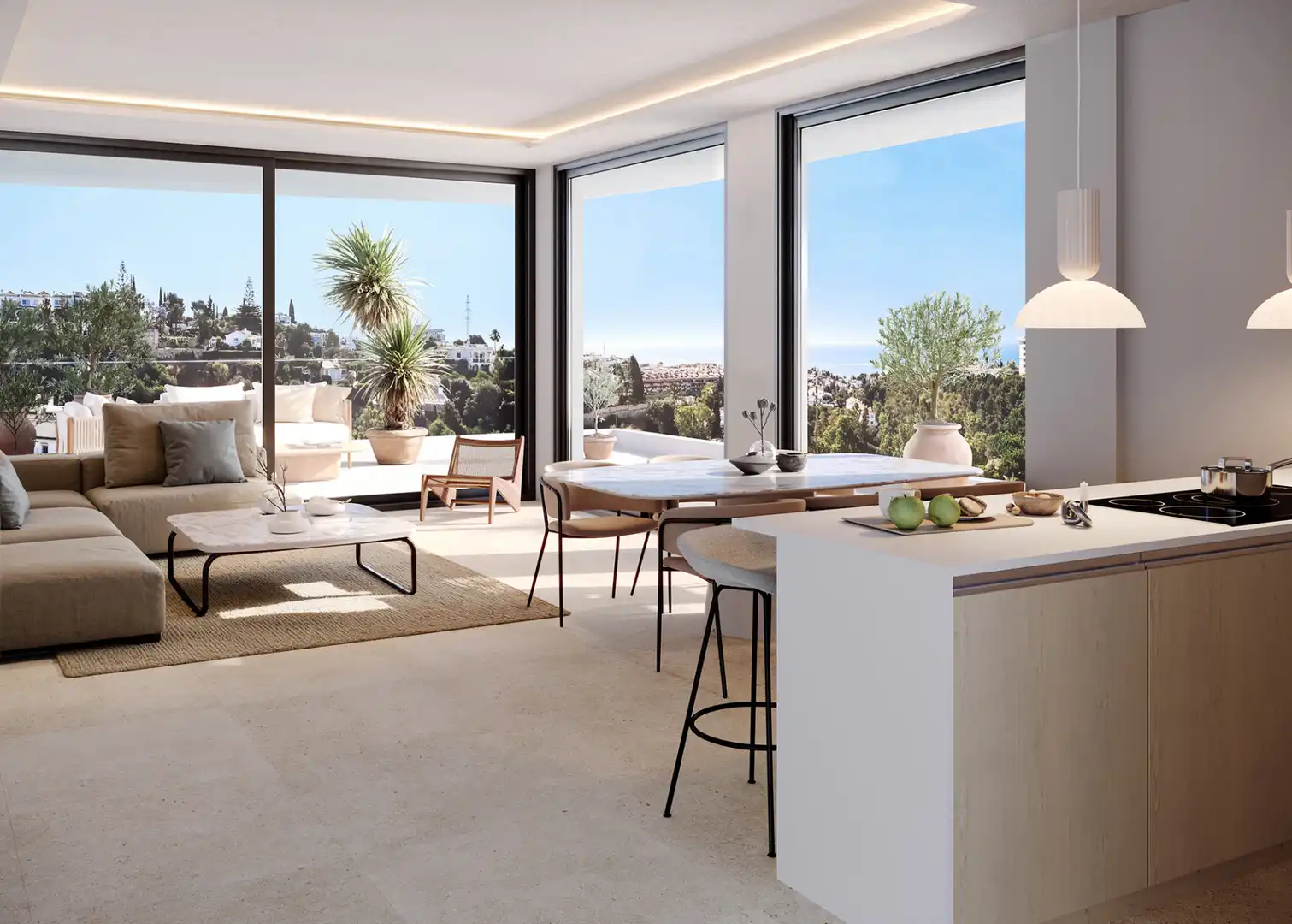 Sala de estar de Apartamento en venta en Fuengirola con Aire acondicionado, Terraza y Piscina