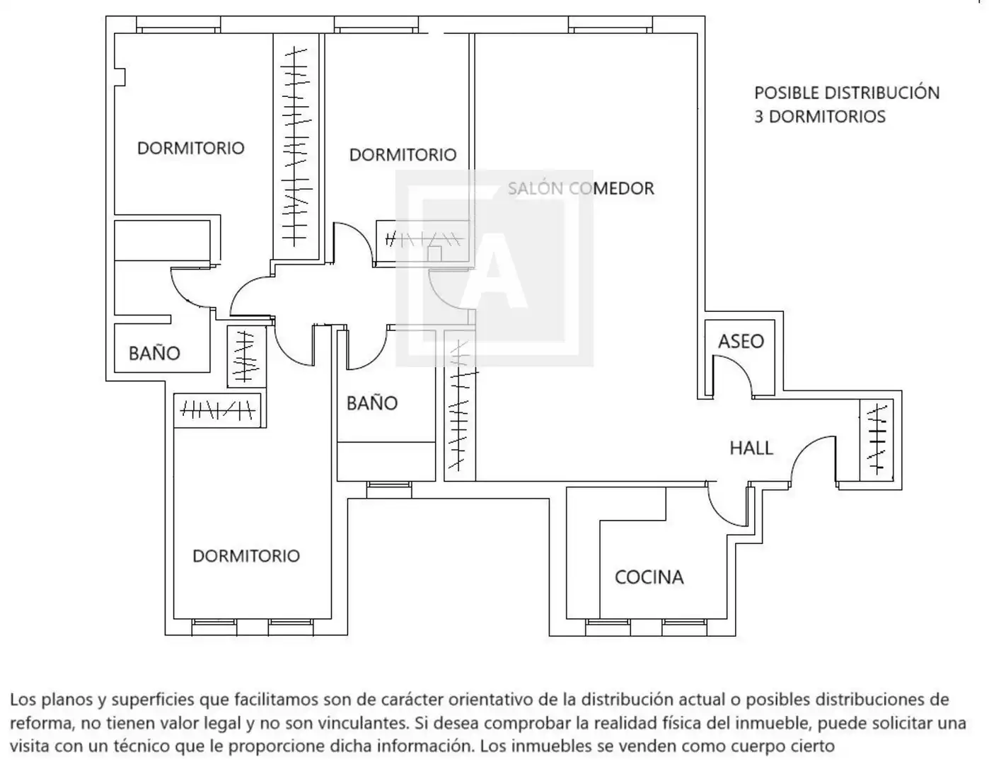 Wohnung zum Verkauf in Madrid mit Klimaanlage, Heizung und Terrasse