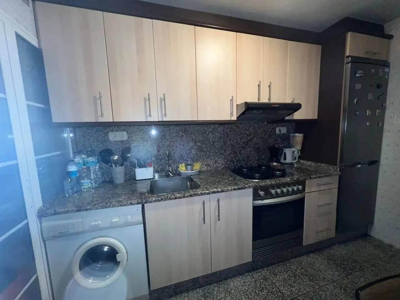Kitchen of Flat for share in Ourense Capital   with Heating, Furnished and Balcony