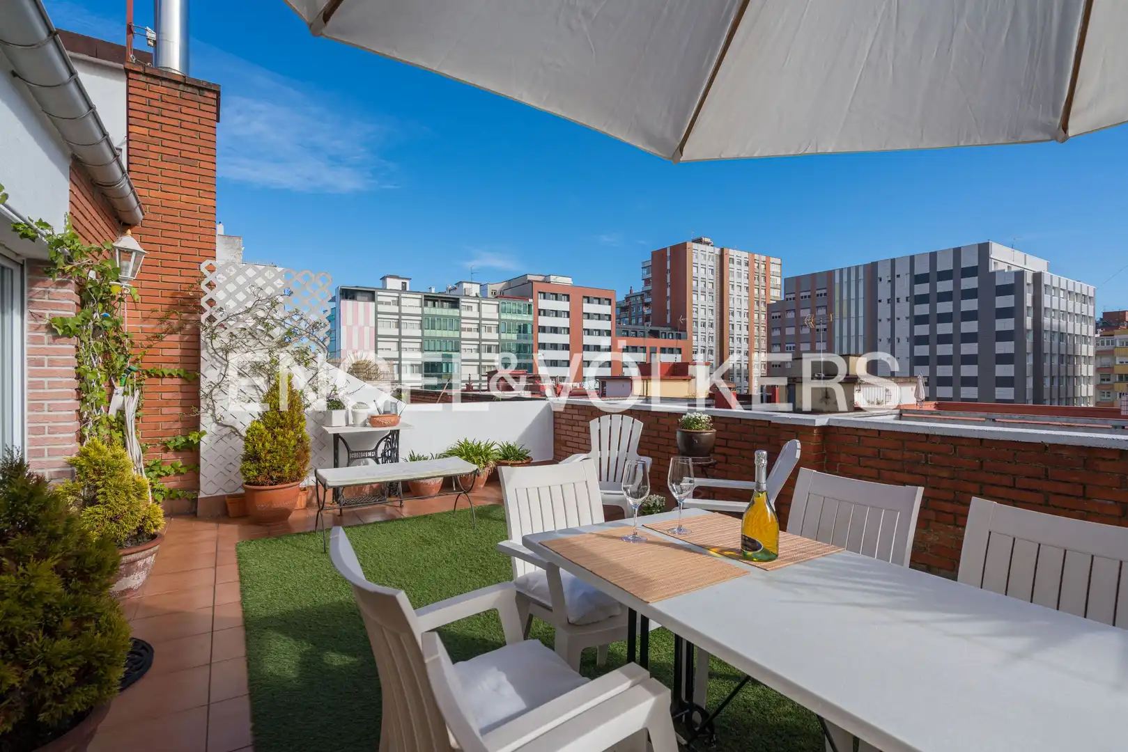 Terraza de Piso en venta en Gijón  con Calefacción, Jardín privado y Terraza