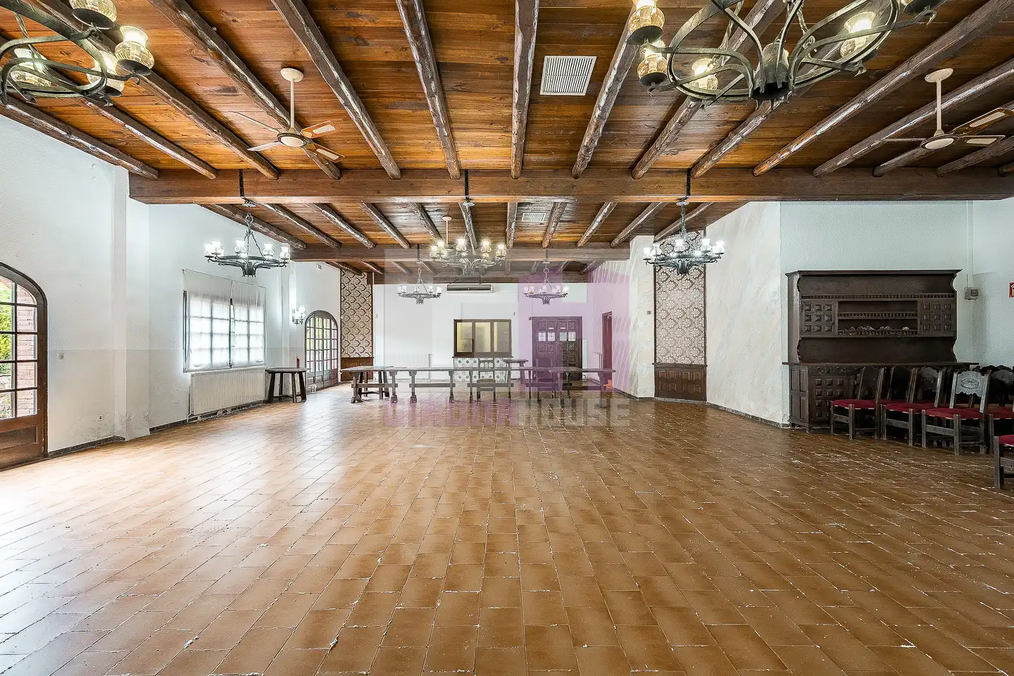 Dining room of Houses for sale in Caldes de Malavella  with Air Conditioner, Heating and Private garden