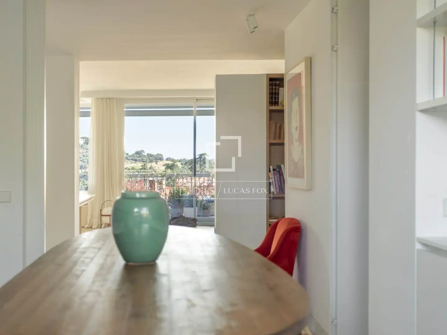 Balcony of Flat for rent in Madrid  with Air Conditioner, Heating and Private garden