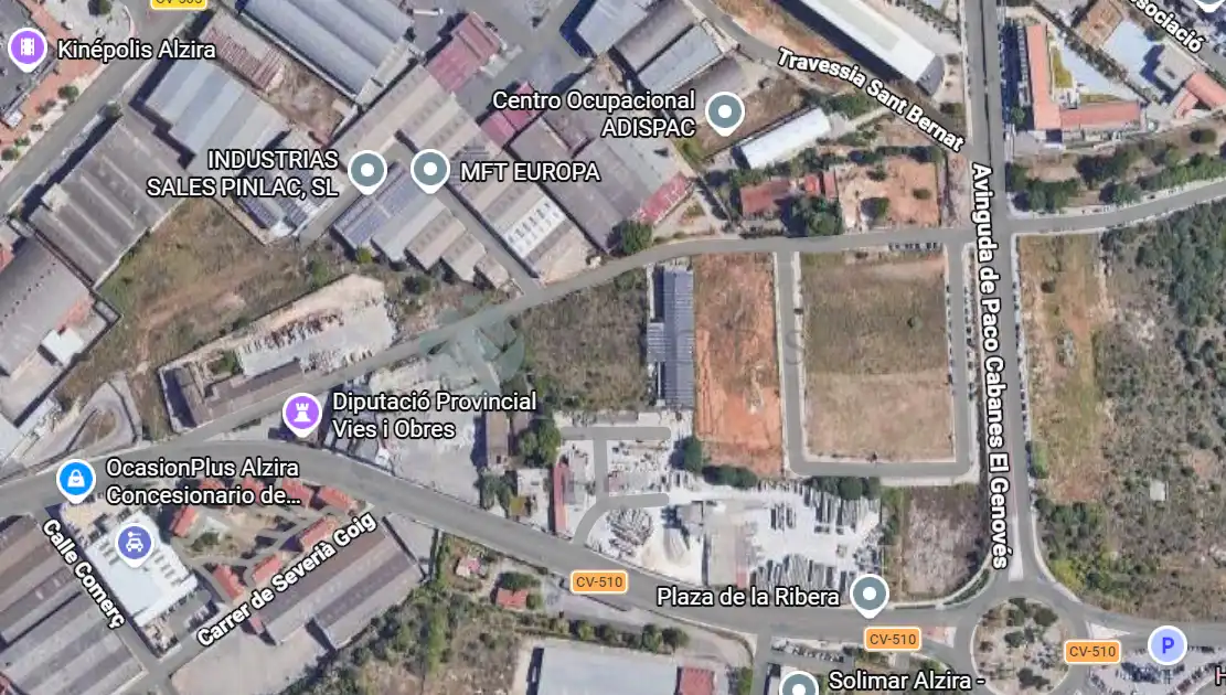 Vista exterior de Nave industrial en venta en Benicull de Xúquer