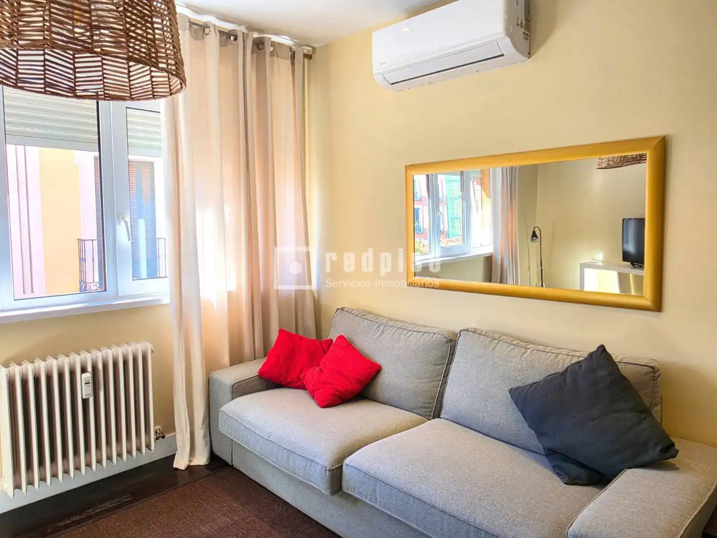 Sala de estar de Piso de alquiler en Madrid con Aire acondicionado, Calefacción y Parquet