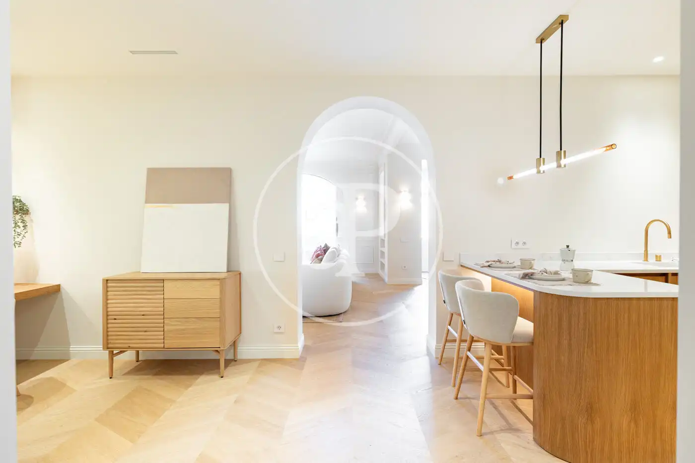 Sala de estar de Piso en venta en Barcelona con Aire acondicionado, Calefacción y Amueblado