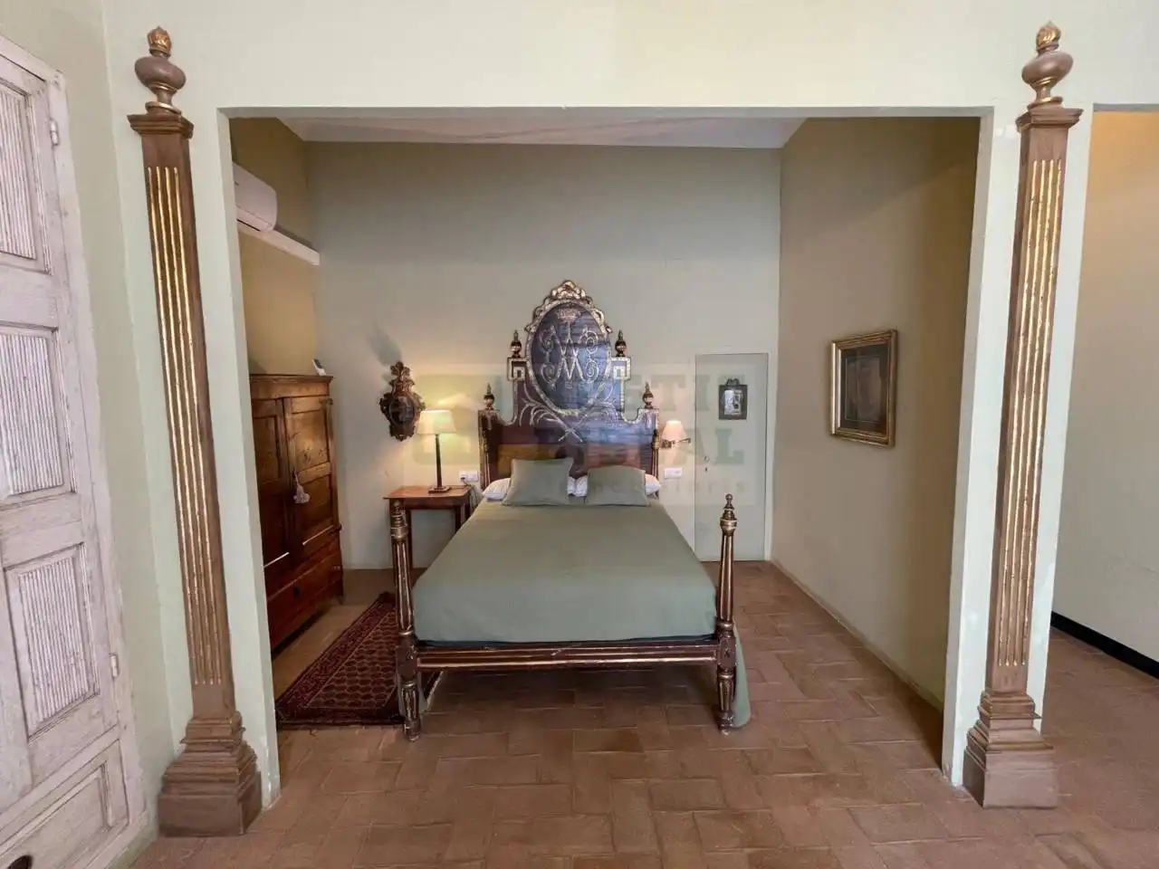 Schlafzimmer von Country house zur Miete in Navata mit Klimaanlage, Heizung und Privatgarten
