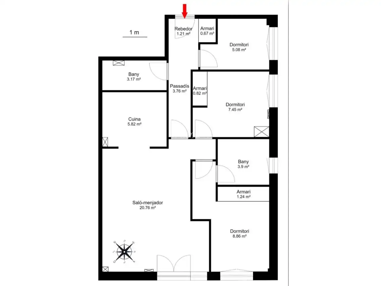 Wohnung zur Miete in Canillo mit Heizung, Parkett und Abstellraum