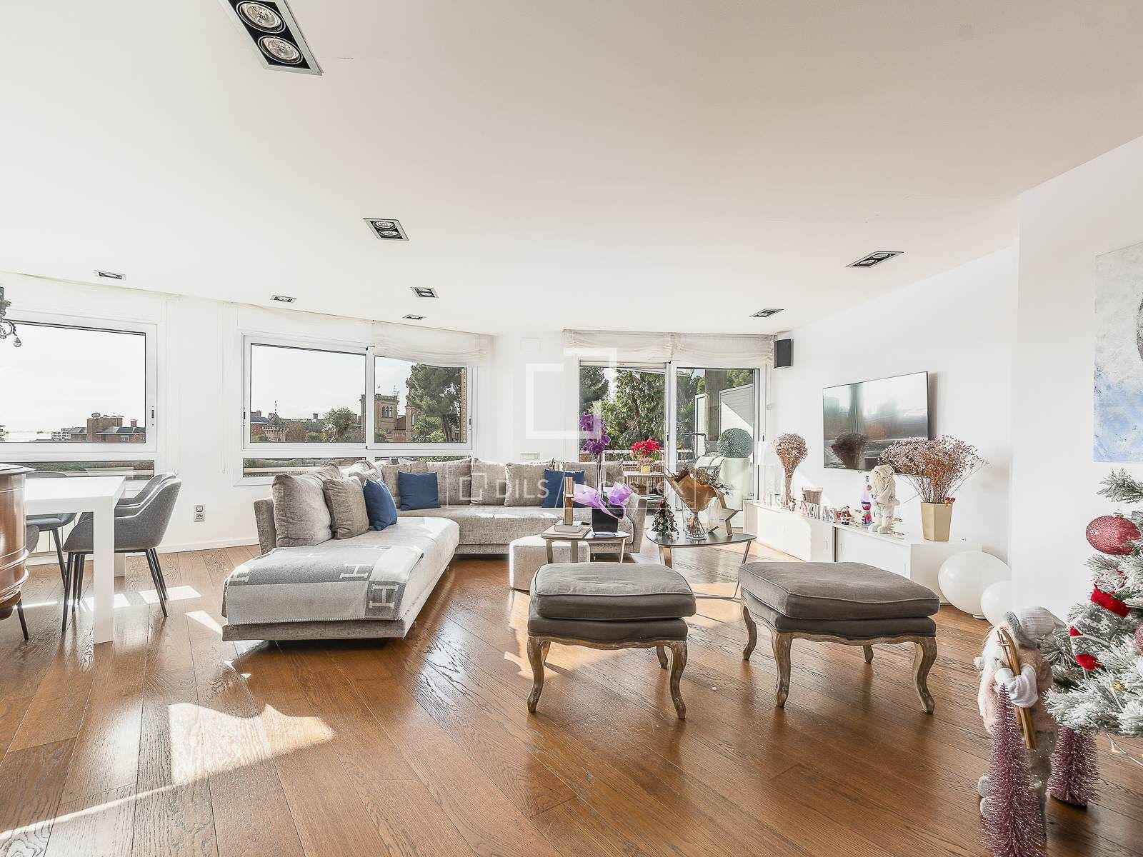 Sala de estar de Ático en venta en  Barcelona Capital con Aire acondicionado, Calefacción y Parquet
