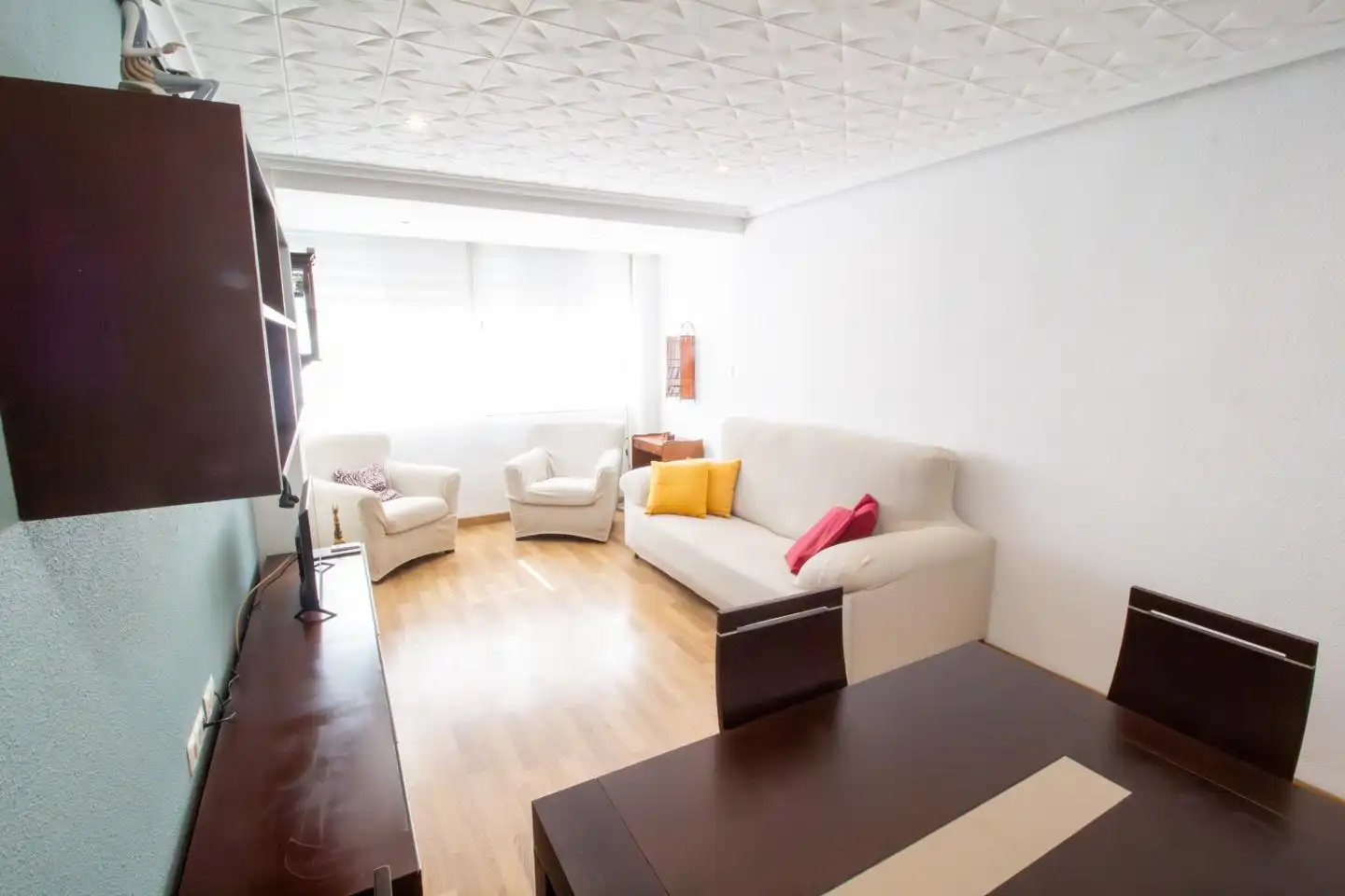 Living room of Flat for rent in Valencia  with Air Conditioner and Furnished