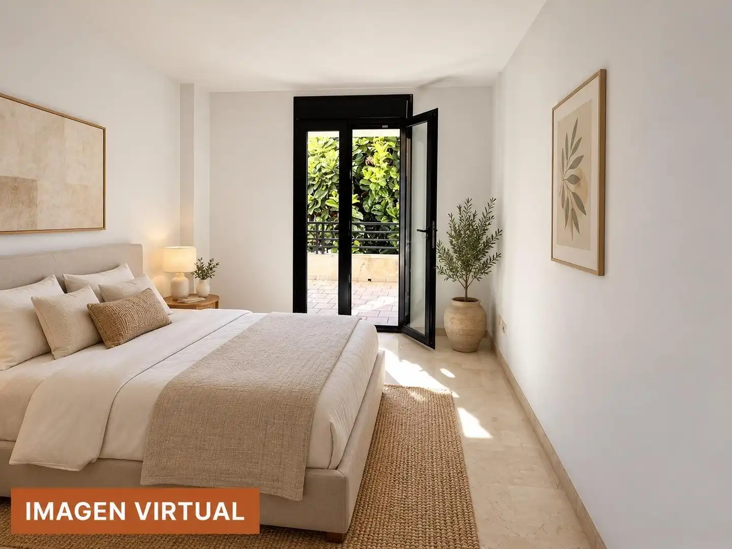 Schlafzimmer von Haus zum Verkauf in  Palma de Mallorca mit Klimaanlage, Heizung und Privatgarten