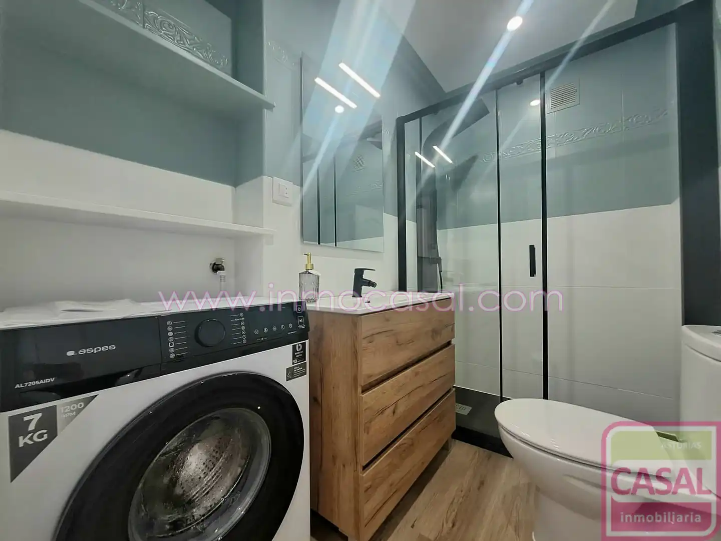 Baño de Piso de alquiler en Mieres (Asturias) con Calefacción y Amueblado