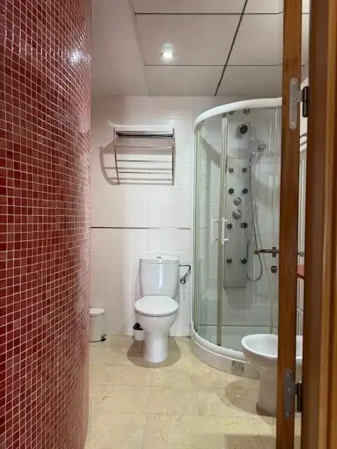Baño de Estudio de alquiler en Murcia con Aire acondicionado, Calefacción y Terraza