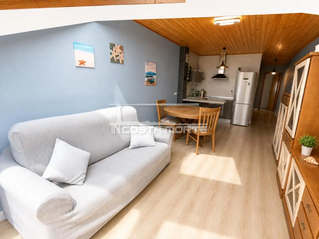 Sala de estar de Ático de alquiler en Fisterra con Amueblado