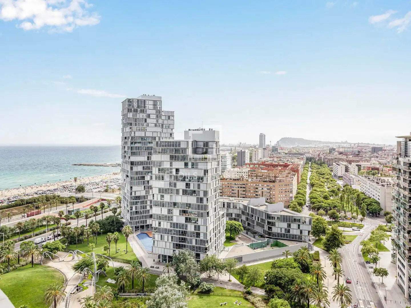 Vista exterior de Piso en venta en Barcelona con Aire acondicionado, Calefacción y Jardín privado
