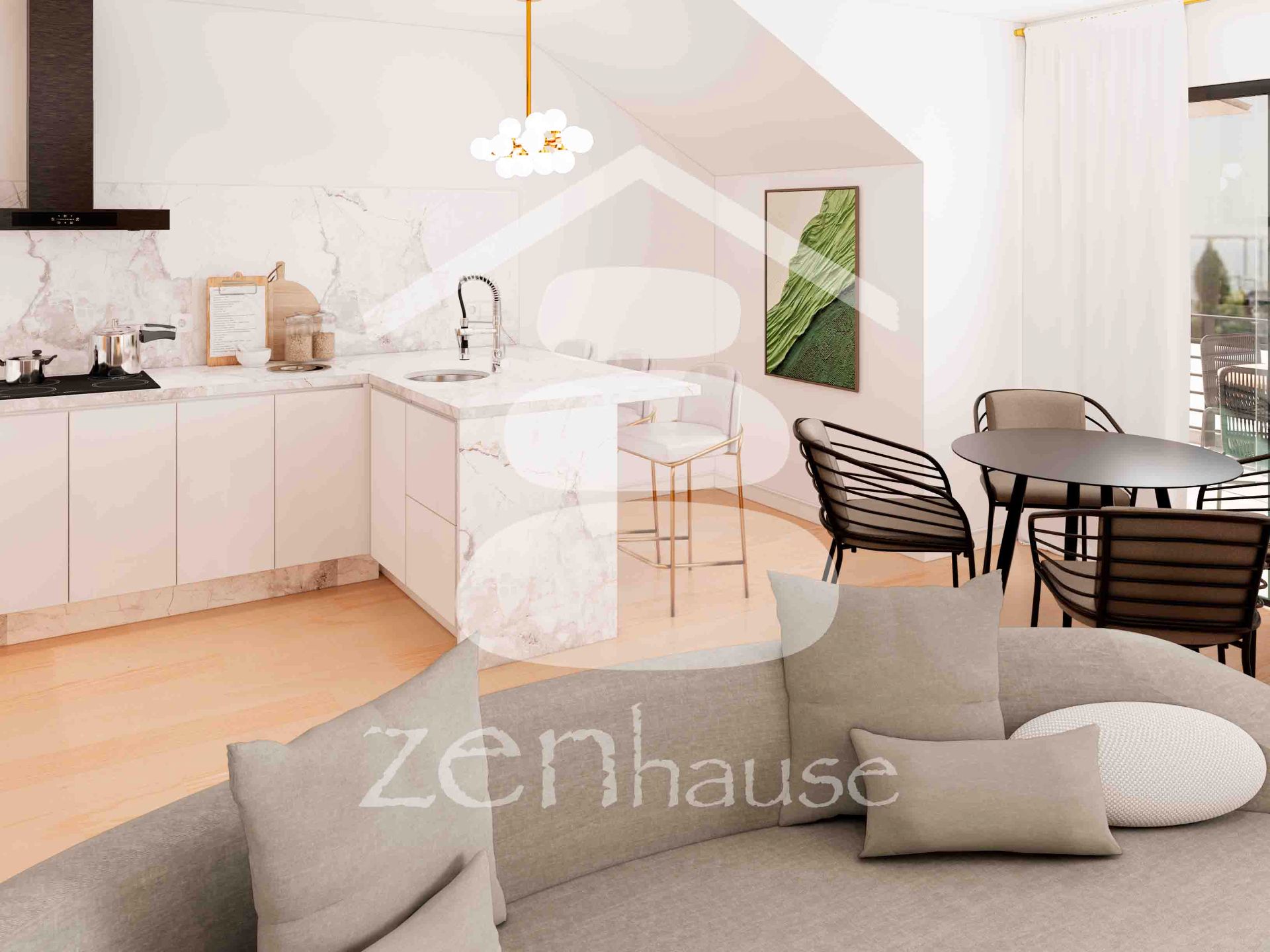 Cocina de Ático en venta en Sanxenxo con Aire acondicionado, Calefacción y Terraza