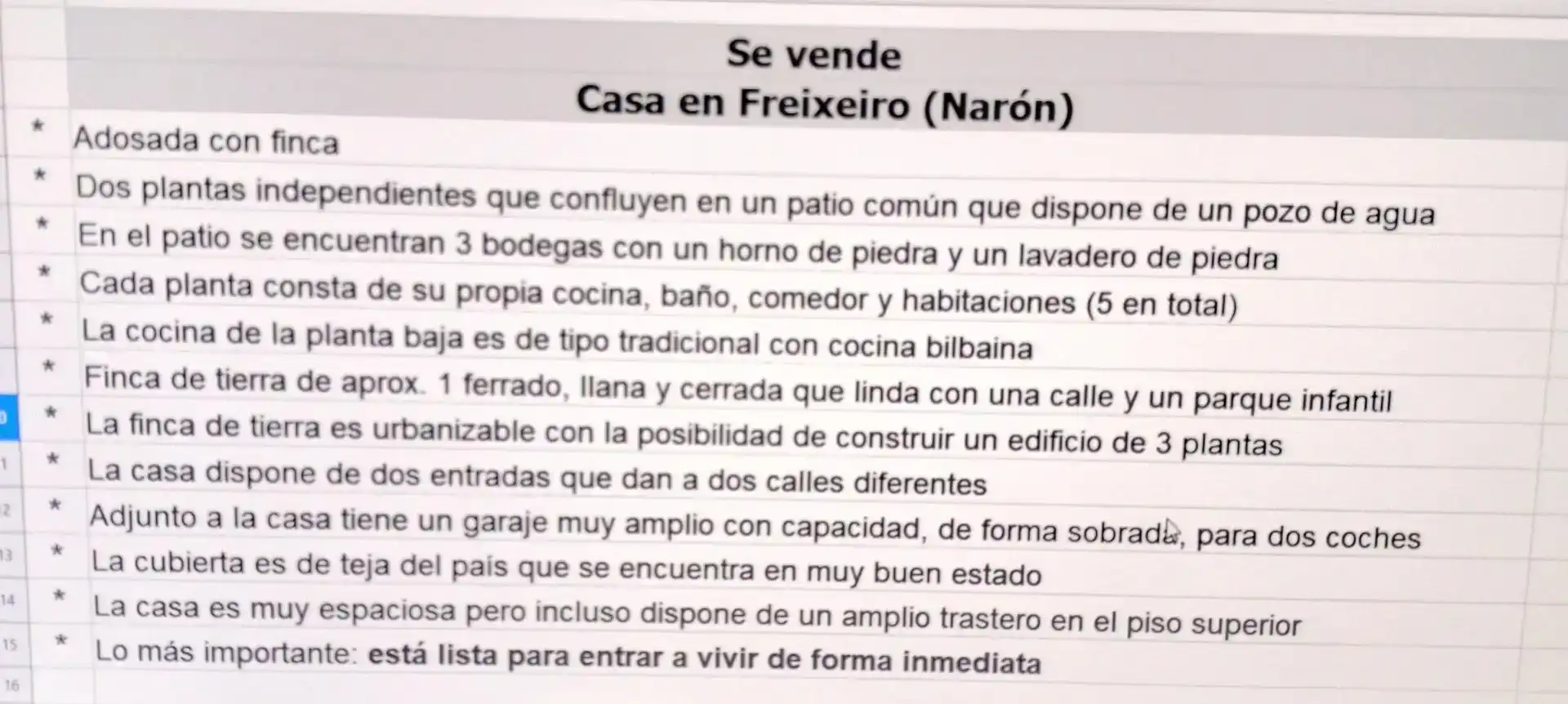 Jardín de Casa adosada en venta en Narón