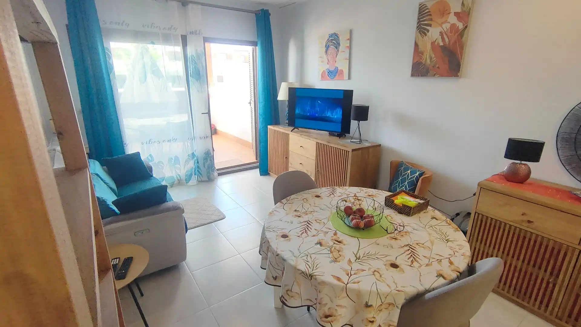Sala de estar de Apartamento en venta en Pulpí con Aire acondicionado, Terraza y Amueblado