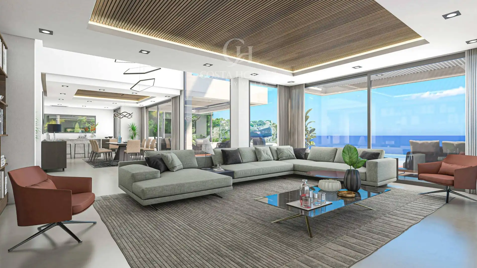 Sala de estar de Casa o chalet en venta en Jávea / Xàbia con Aire acondicionado, Jardín privado y Terraza
