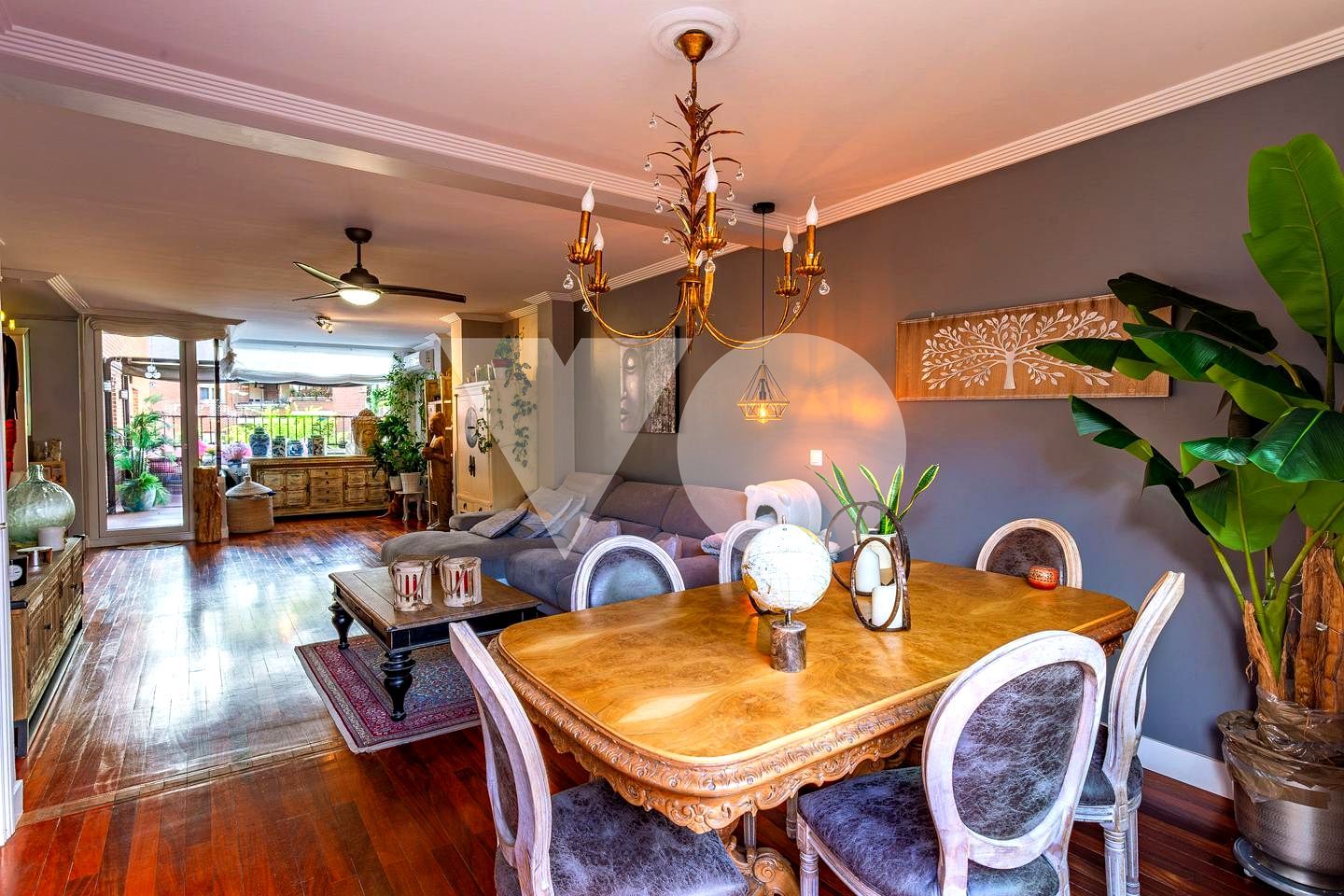 Dining room of Planta baja for sale in  Madrid Capital  with Air Conditioner, Heating and Terrace