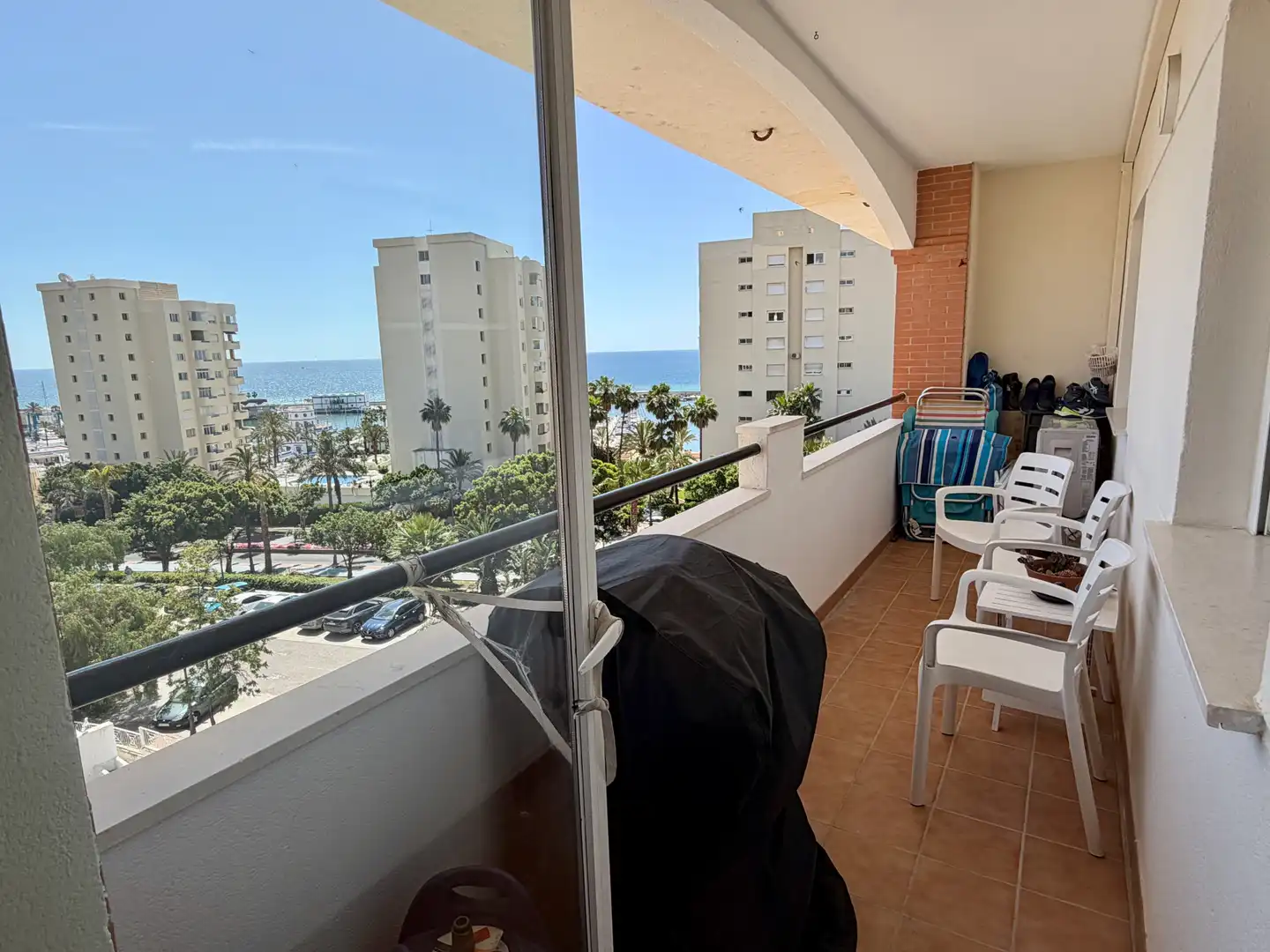 Terraza de Apartamento en venta en Estepona con Aire acondicionado, Terraza y Trastero