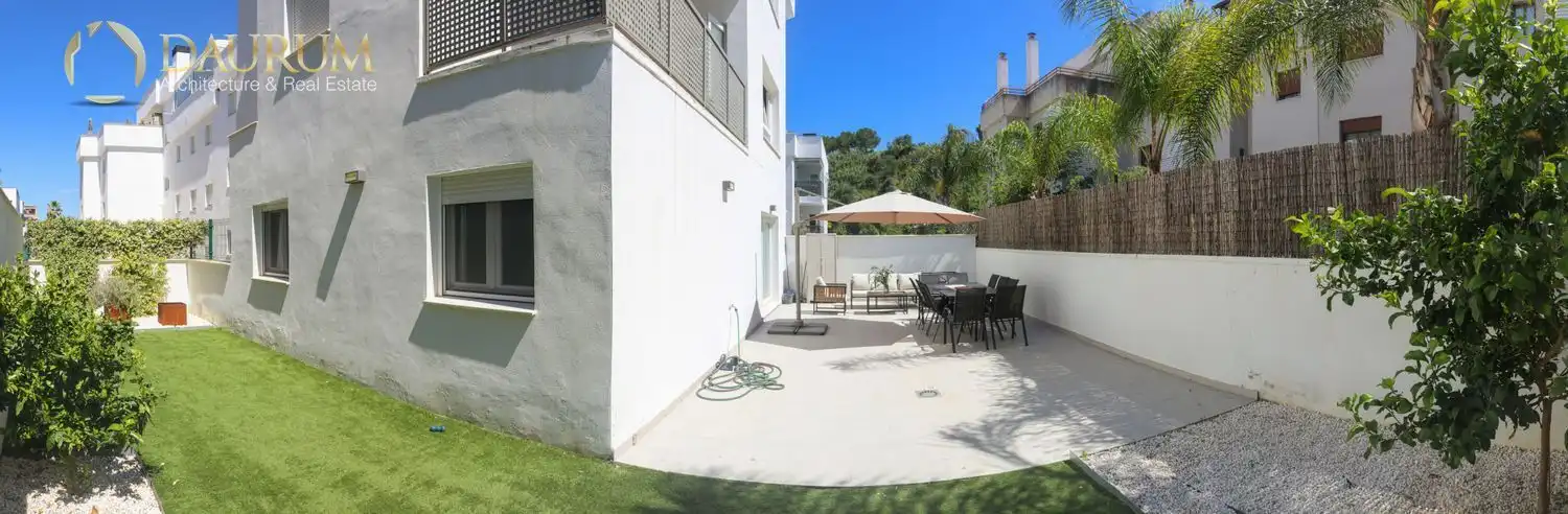 Terrace of Flat for sale in Mijas  with Air Conditioner, Heating and Private garden