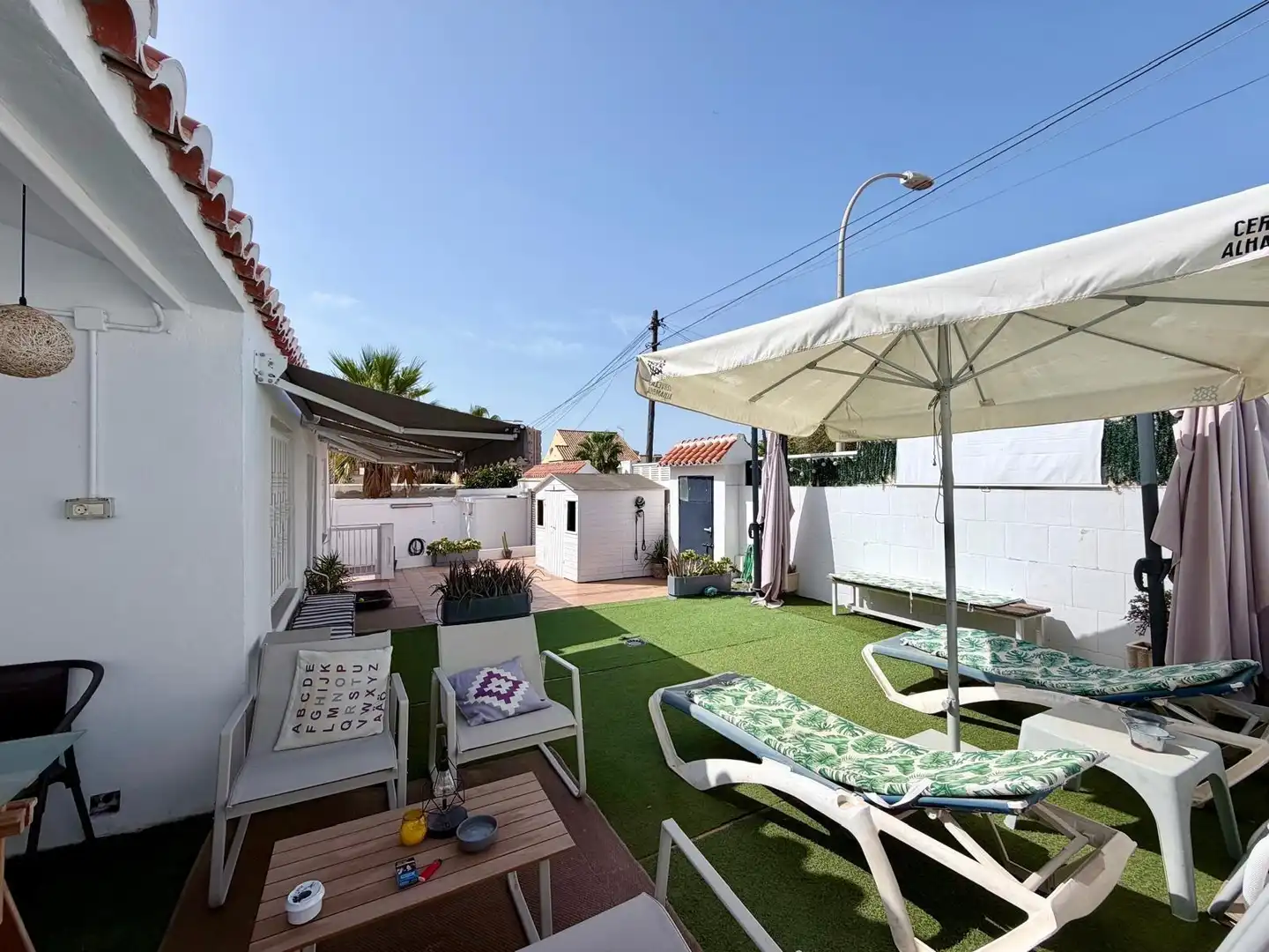 Terrace of Houses for sale in Roquetas de Mar  with Air Conditioner, Heating and Private garden