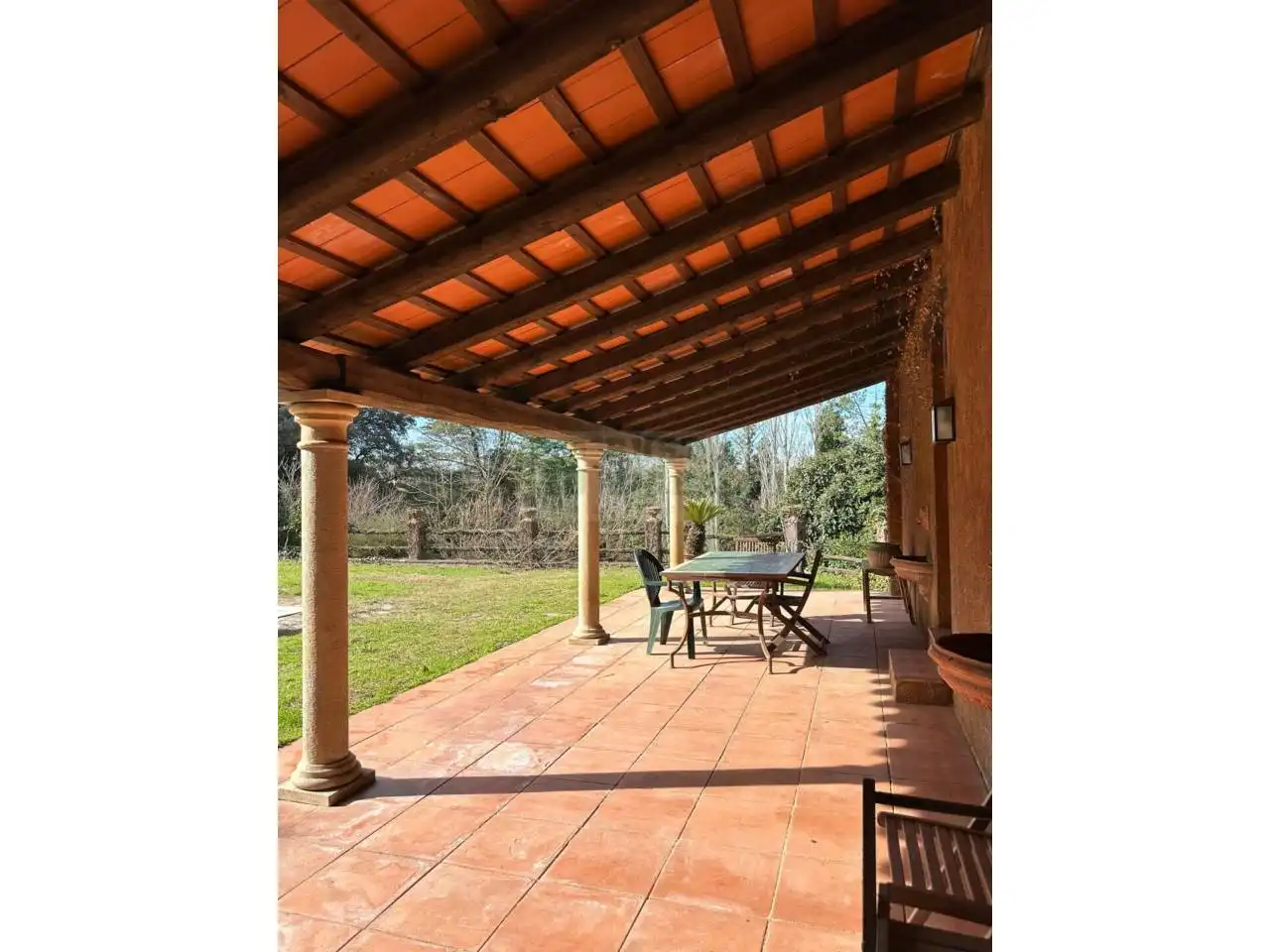 Terraza de Finca rústica en venta en Sant Joan de Mollet con Calefacción, Jardín privado y Terraza