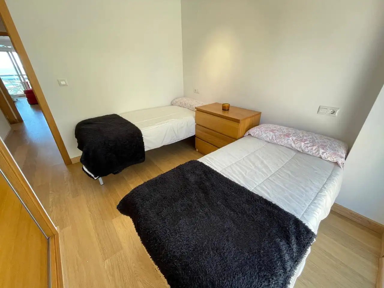 Schlafzimmer von Wohnungen zum Verkauf in La Manga del Mar Menor mit Heizung, Parkett und Terrasse