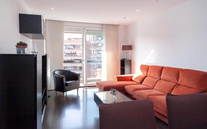 Sala d'estar de Pis de lloguer en  Barcelona Capital amb Terrassa i Balcó
