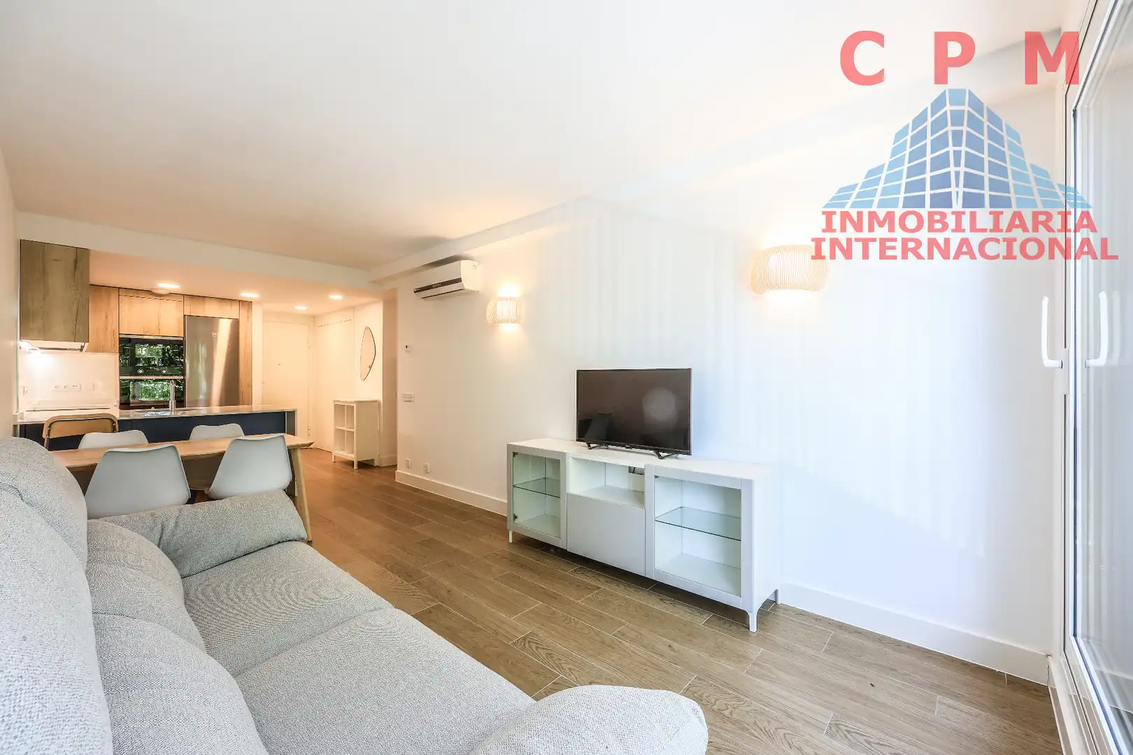 Wohnzimmer von Wohnung zur Miete in Madrid mit Klimaanlage, Heizung und Parkett