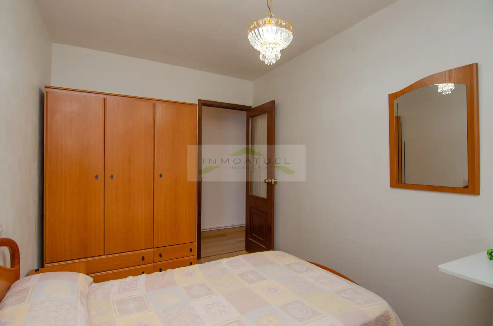 Schlafzimmer von Wohnung zur Miete in A Coruña Capital  mit Heizung, Parkett und Terrasse
