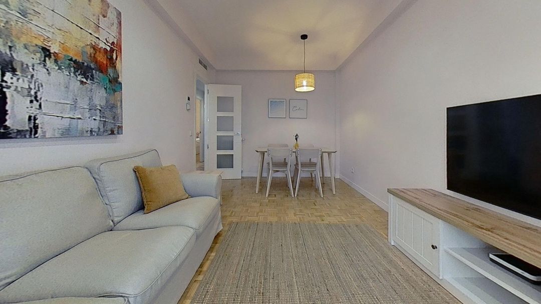 Living room of Flat for rent in  Madrid Capital  with Air Conditioner and Terrace