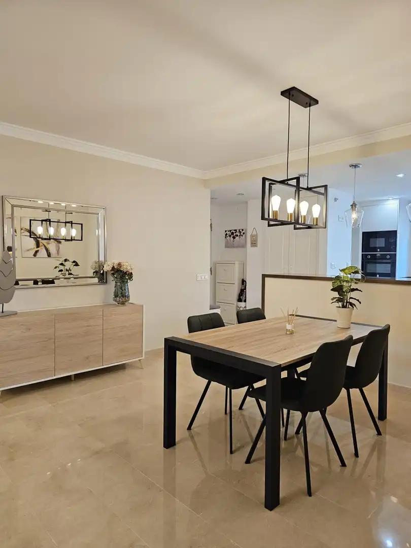 Dining room of Flat for rent in Mijas  with Terrace, Balcony and Community pool