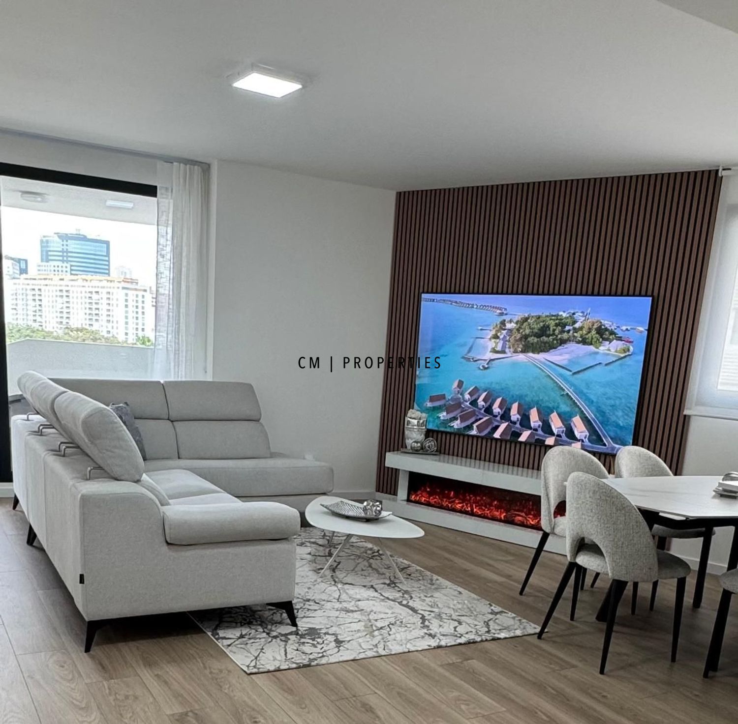 Living room of Flat to rent in  Valencia Capital  with Air Conditioner, Heating and Terrace
