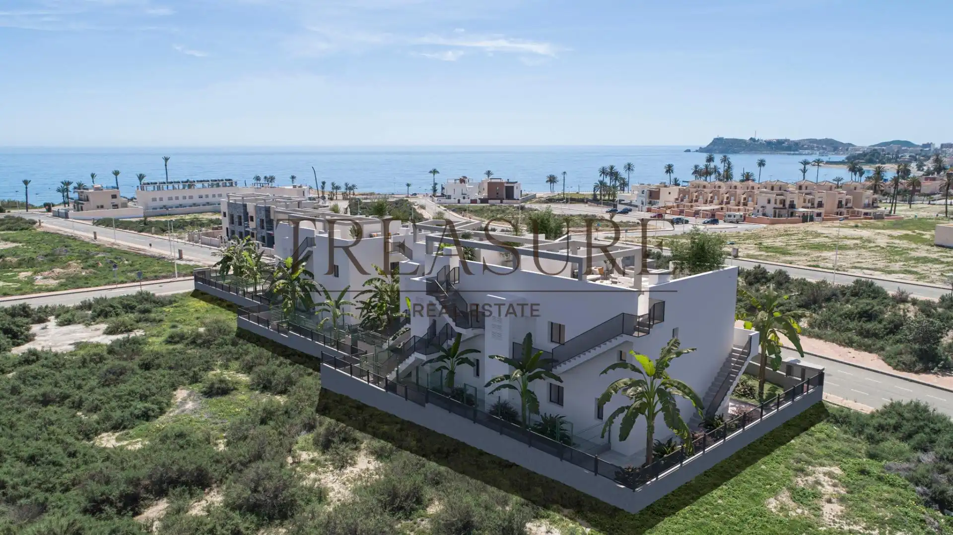 Vista exterior de Planta baixa en venda en Mazarrón amb Jardí privat, Terrassa i Piscina