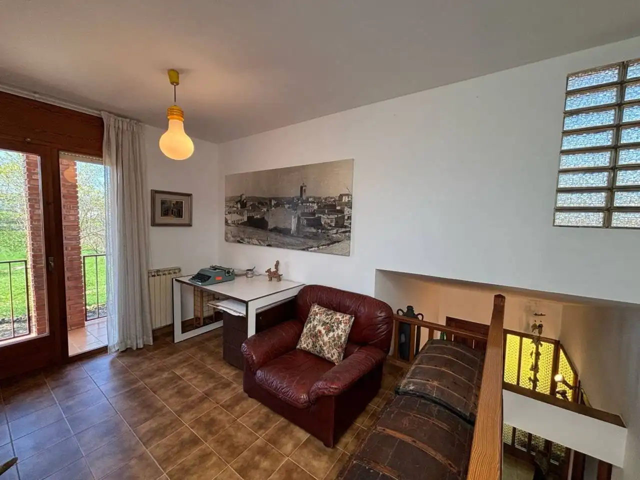 Sala d'estar de Casa o xalet en venda en Santa Coloma de Queralt amb Calefacció, Jardí privat i Terrassa