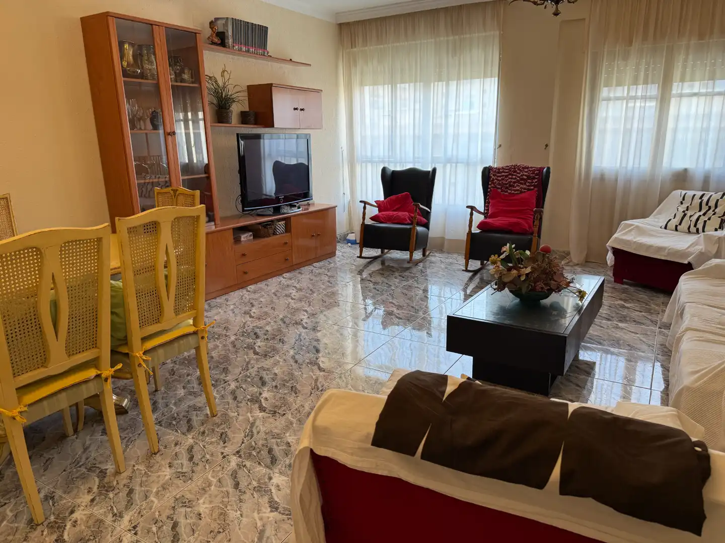 Sala d'estar de Pis de lloguer en Málaga amb Aire condicionat, Moblat i Forn