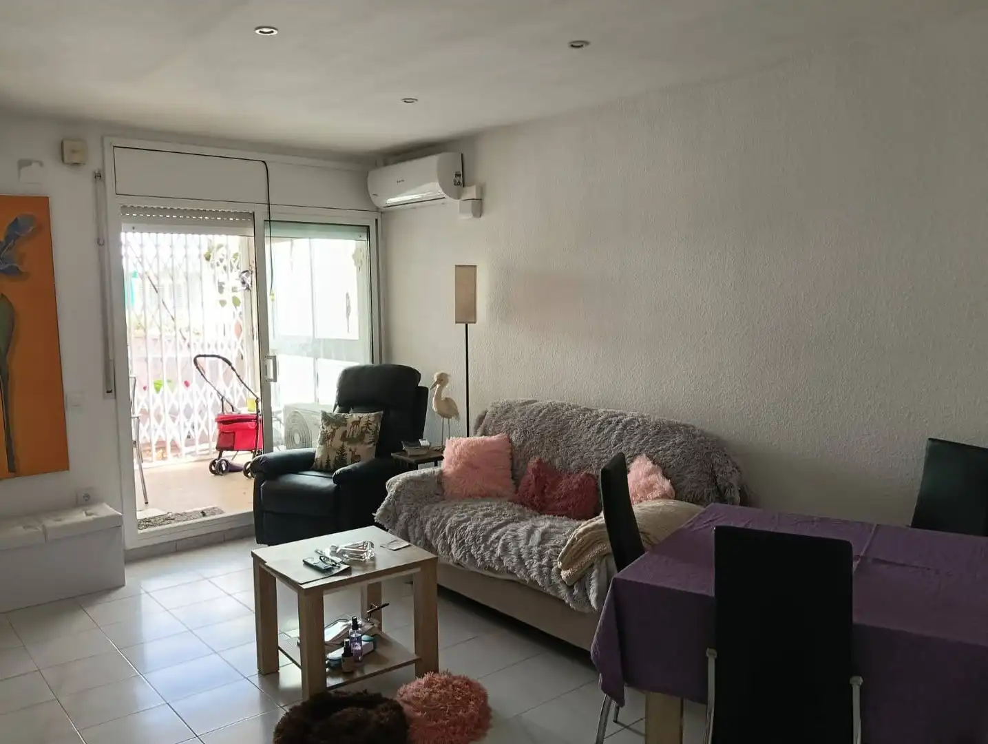 Sala de estar de Piso en venta en Cunit con Aire acondicionado, Jardín privado y Terraza