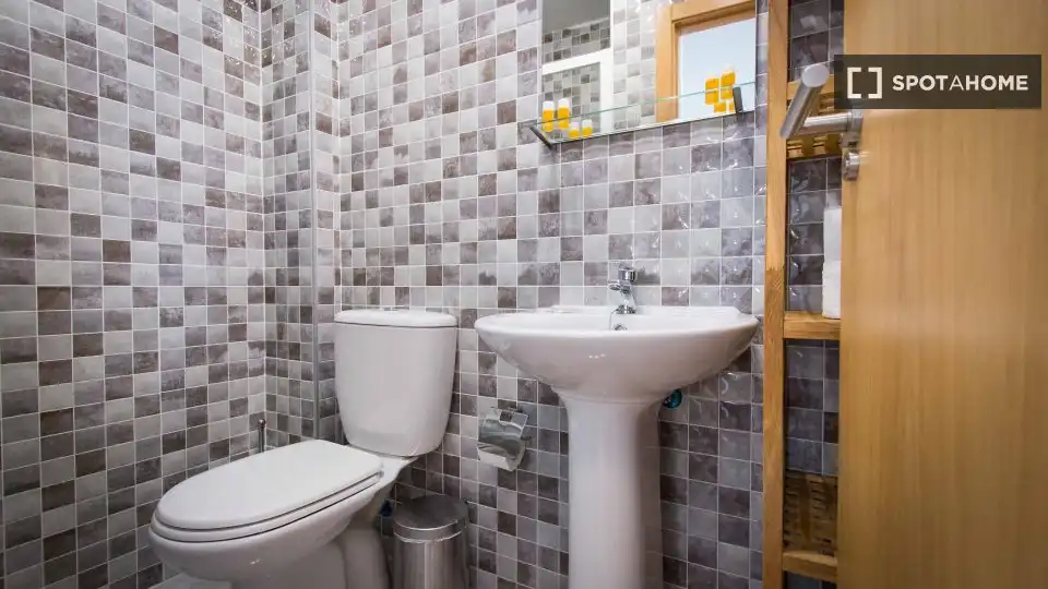 Bany de Apartament per a compartir en Málaga amb Aire condicionat, Calefacció i Terrassa