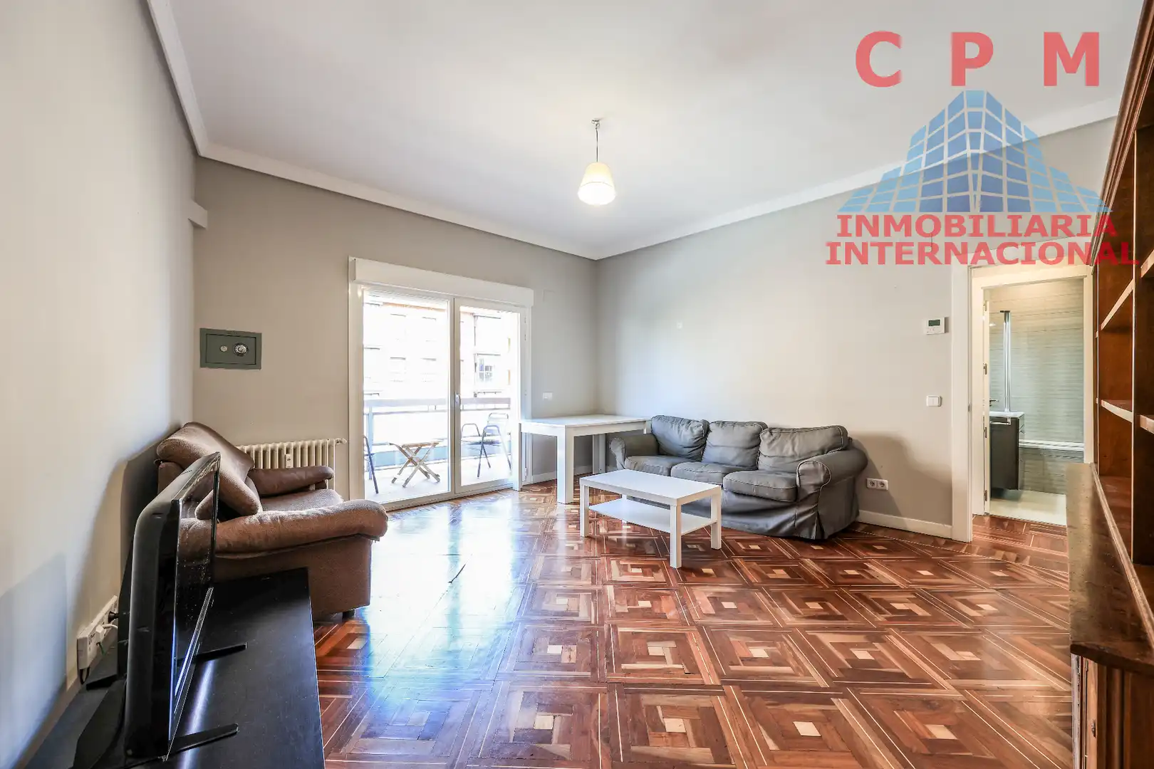 Wohnzimmer von Wohnung zur Miete in Madrid mit Klimaanlage, Heizung und Parkett
