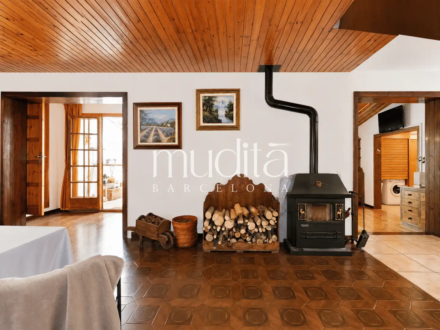 Sala de estar de Casa o chalet en venta en Sant Celoni con Calefacción, Jardín privado y Terraza