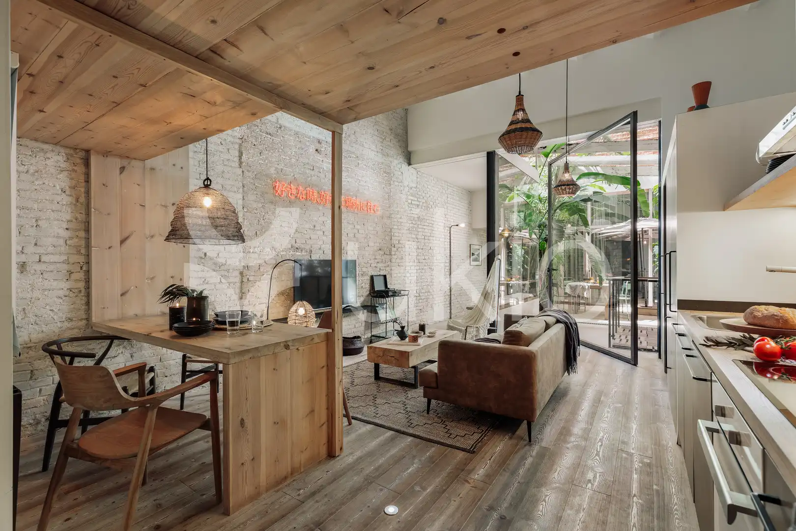 Sala d'estar de Apartament de lloguer en Barcelona amb Aire condicionat, Terrassa i Moblat
